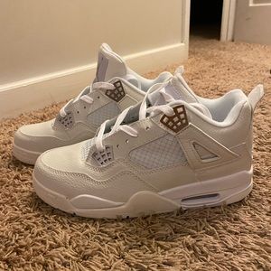 White  Air Jordan 4s